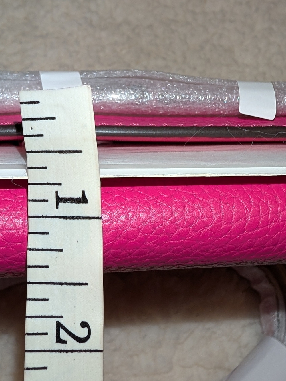 MICHAEL Michael Kors Carson Large Leather Wallet On A Chain Dragonfruit Pink NWT - Picture 7 of 7